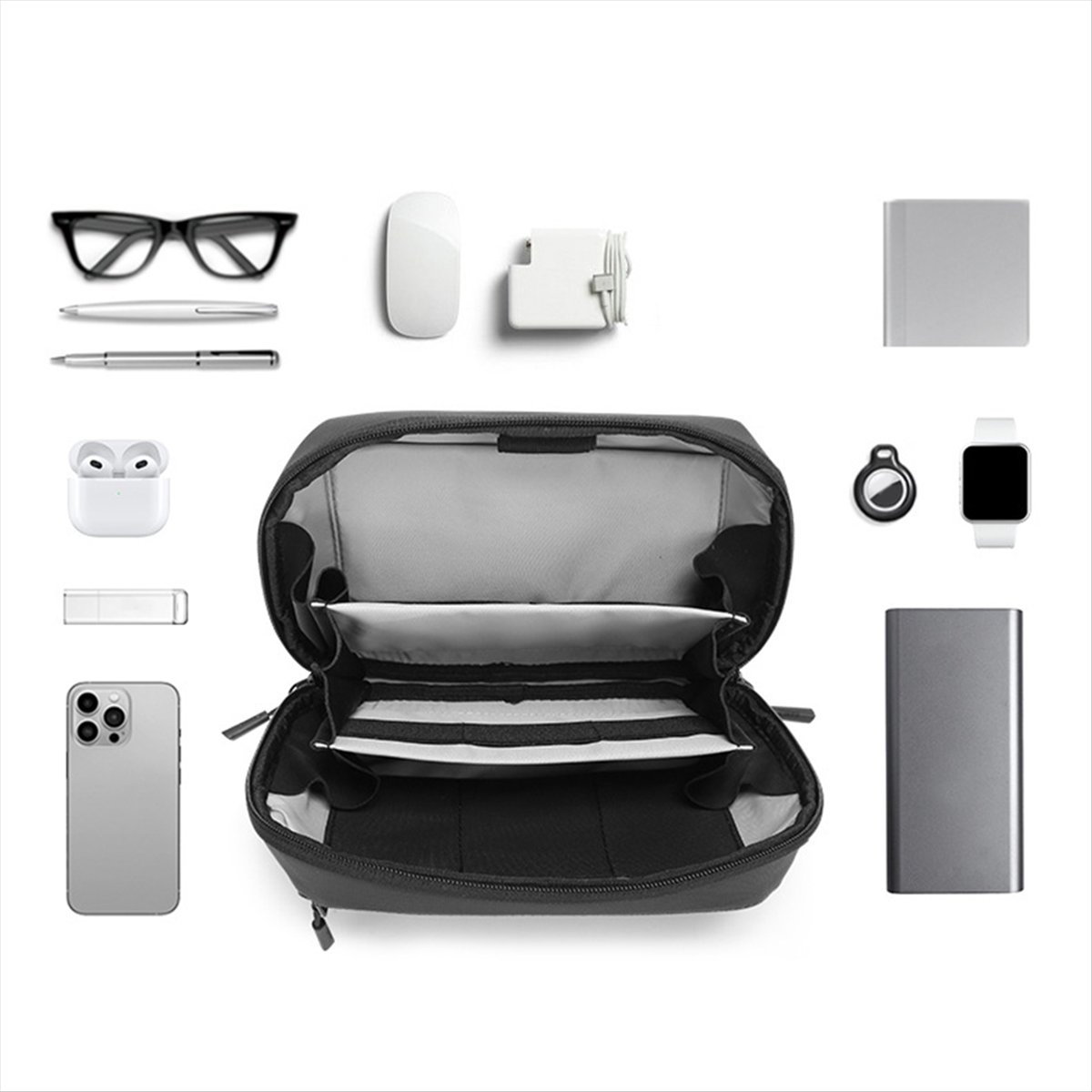 ☶❈＊♥AC1579-Waterproof Tech Pou - Tech Accessories Travel Organizer Pouch recension och pris