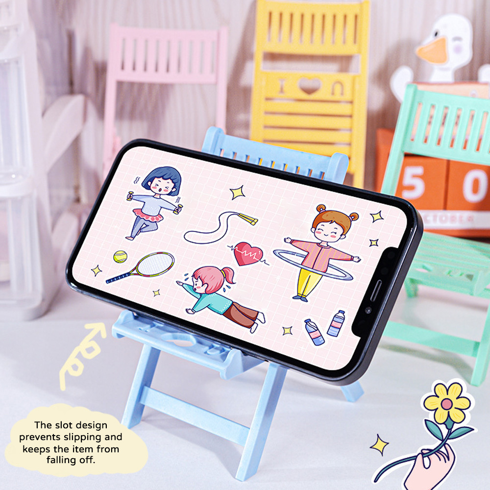 Mini Folding Chair Phone Stand - Kawaii Tech Accessories recension och pris